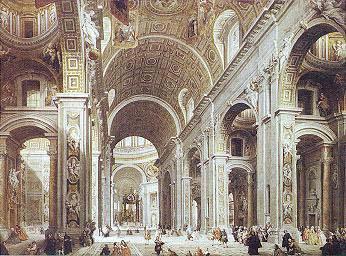 Giovanni Paolo Pannini St. Peter Basilica, from the entrance Sweden oil painting art
